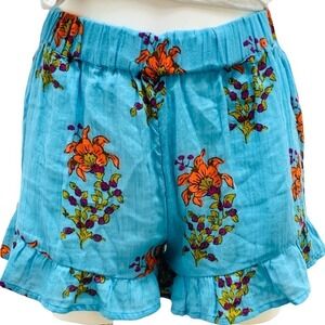 Anthropologie Women's Pull-On Shorts Ruffle Hem‎ Floral Multicolor X-Small